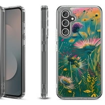 Shockproof Protective Phone Case Cover for Samsung Galaxy S25 FE, by OneToughShield - Flower Wind