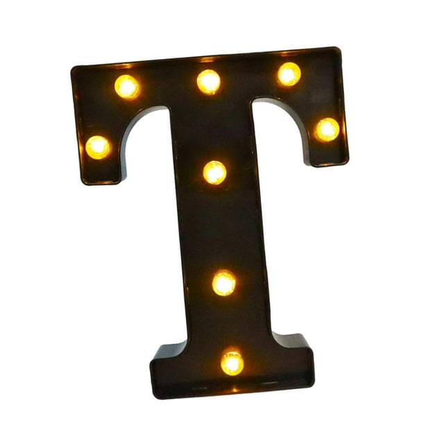 Letrero de alfabeto iluminado con luz LED, letra de marquesina iluminada negra para Tamaño: 689 x 858 x 157 pulgadas