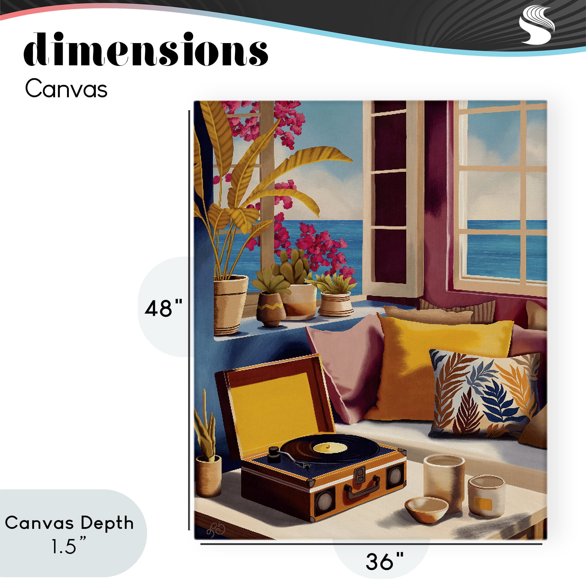Stupell Industries Boho Vacation By The Sea Canvas Wall Art, design by Lisa R Dumm