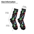 thumbnail image 2 of Zufioo Disco Mirror Ball Snowman Print Children's Mid-tube Socks, Contrast Color High Elastic Sports Socks - Sweat-absorbent, Warm, Suitable for Children Aged 6-10, 2 of 5