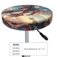 thumbnail image 4 of Round Bar Stool Seat Covers, Patriotic Robot Warrior Elastic Round Chair Cover Stool Seat Slipcover Bar Stool Cushions Round Pad for 12-14 inch, 4 of 7