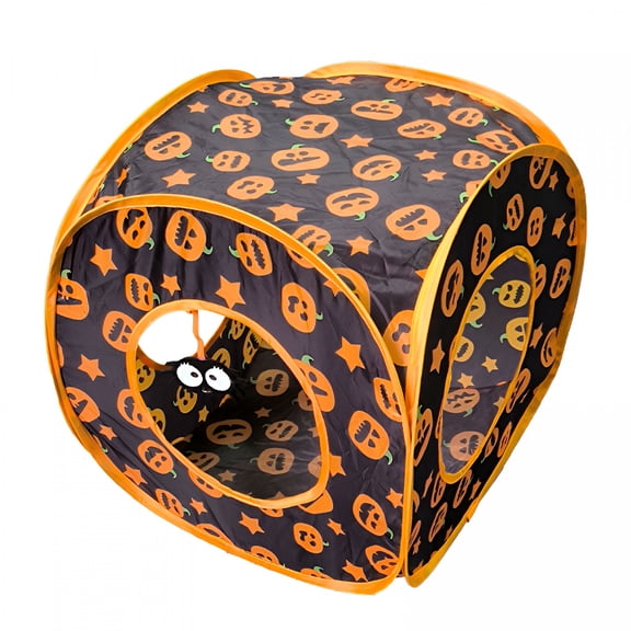 BESTSKY Collapsible Cat Tunnel Cat Toy Halloween Toys Pet Hut Cat Cube Outdoor Cat Play Tent Foldable Hideaway