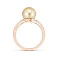thumbnail image 2 of Angara Solitaire Golden South Sea Cultured Pearl Bypass Ring in 14K Rose Gold for Women | June Birthstone Jewelry for Her, 2 of 8