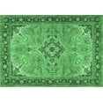 thumbnail image 1 of Ahgly Company Indoor Rectangle Medallion Emerald Green Traditional Area Rugs, 4' x 6', 1 of 4