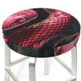thumbnail image 3 of Naloa Red Viper Jungle Intensity Round Bar Stool Cushion Cover 12-14 inch, Fits Kitchen, Office, Restaurant Chairs - {sizeName}12 inch, 3 of 7
