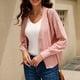 thumbnail image 4 of Suéter cárdigan de manga larga con botones de color sólido informal para mujer, suéter con cuello en V Pompotops  hdfakjf11481, 4 of 9