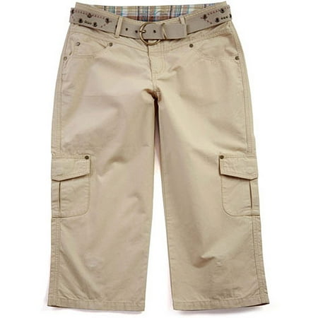 Riders - Women's Crimp Cargo Capri Pants with Belt