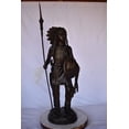 thumbnail image 2 of Indian Chief Made of Very Detailed Bronze Statue - Size: 24"L x 18"W x 53"H., 2 of 10