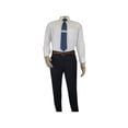 thumbnail image 5 of Men Suit BERLUSCONI Turkey 100% Italian Wool Super 180's #Ber29 Navy Blue Stripe, 5 of 7