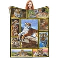 thumbnail image 5 of Yibo Tiger Blanket Tiger Cozy Fleece Flannel Blanket Plush Lightweight Blanket Tiger Decor Bedding Gifts for Men Women Girls Boys Kids Teens Adults for Couch Sofa Bed, 5 of 7