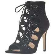 Ivanka Trump Dazy Suede Embellished Lace Up High Heel Bootie Shoes
