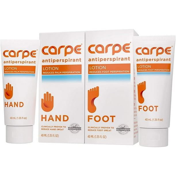 Carpe Hand Antiperspirant 40mL (1.35 fl oz) & Carpe Foot Antiperspirant