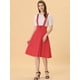 thumbnail image 3 of INSPIRE CHIC Vestido General De Cintura Elástica Con Tirantes Y Tirantes Para Mujer rojo S, 3 of 5