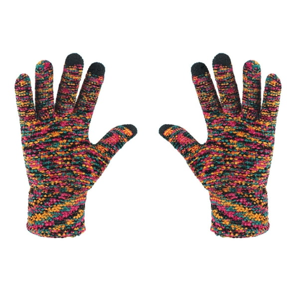 Penkiiy Winter Gloves for Women Non-slip Touchscreen Gloves Women Winter Knitted Warm Gloves Women A Gloves