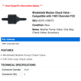 thumbnail image 2 of Windshield Washer Check Valve - Compatible with 1989 Chevy P20, 2 of 2