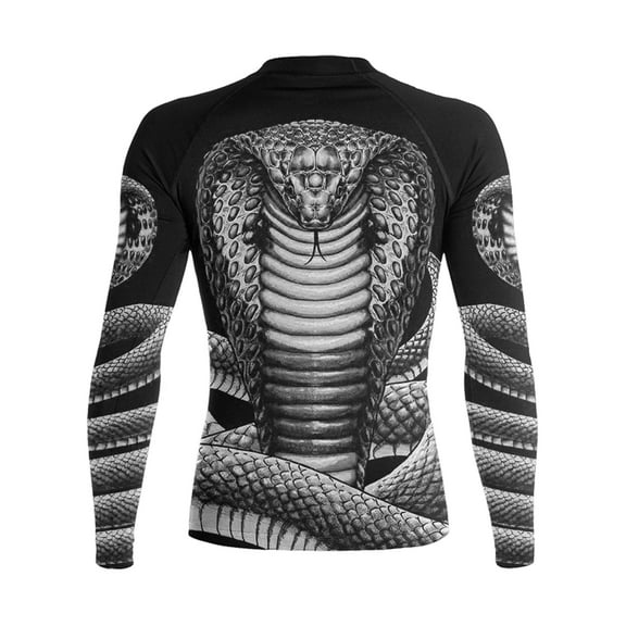 Raven Fightwear Women's Cobra Snake BJJ Rash Guard MMA Black/Grey