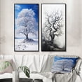 thumbnail image 1 of Designart "White Tree Winters Beauty III" Trees Framed Wall Art Set Of 2 - White Landscapes Framed Canvas Set For Living Room Decor, 1 of 6