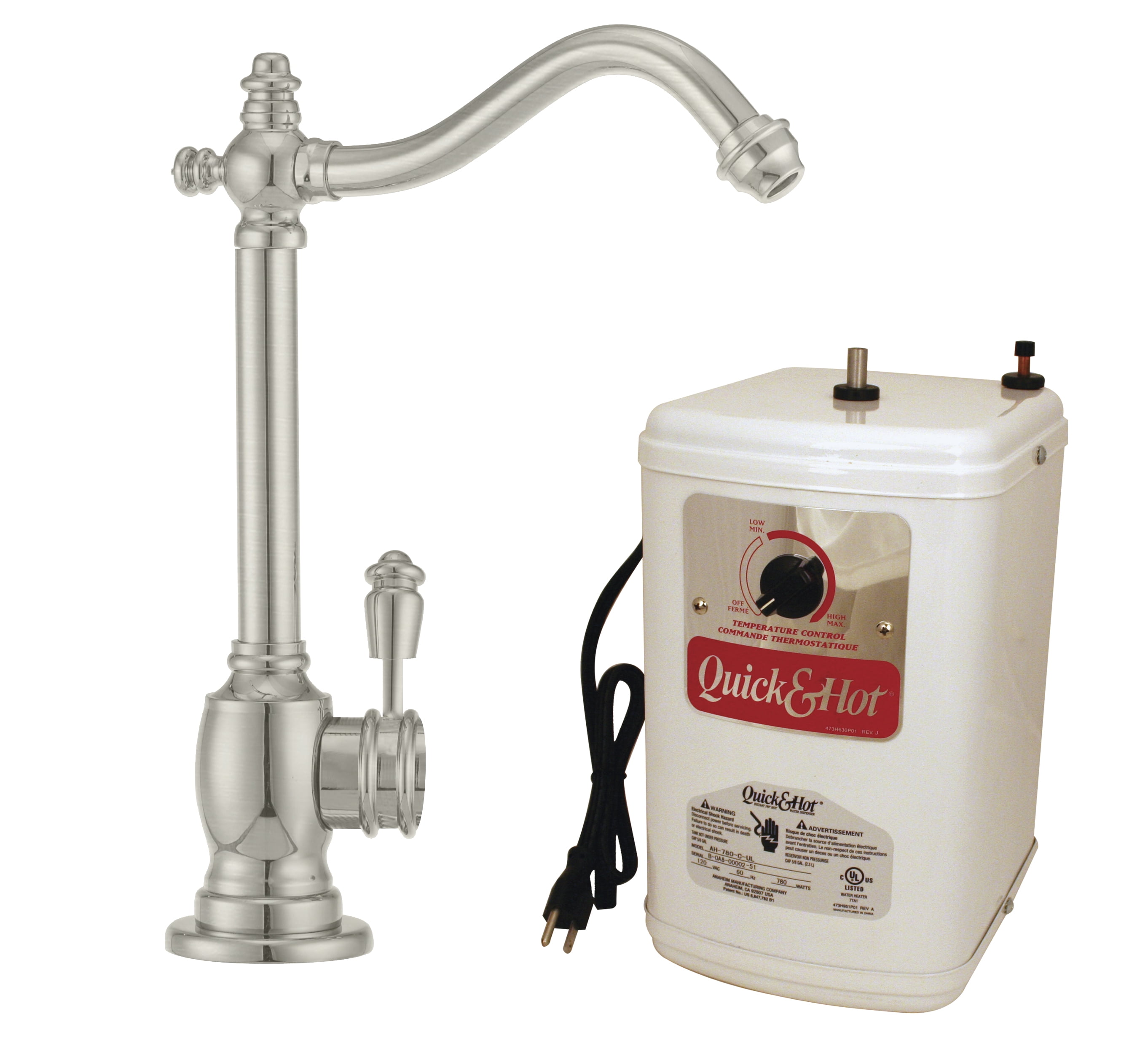 Westbrass Victorian 1Handle Hot and Cold Water Dispenser Faucet with