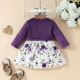 thumbnail image 3 of FYMNSI Baby Girl Clothes Dress and Cardigan Set Toddler Girls Floral Sleeveless Dresses Long Sleeve Winter Velvet Coat, 3 of 8