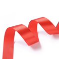 thumbnail image 2 of 1 Inch Satin Ribbon Red Solid Color Fabric Ribbon, 2 of 3