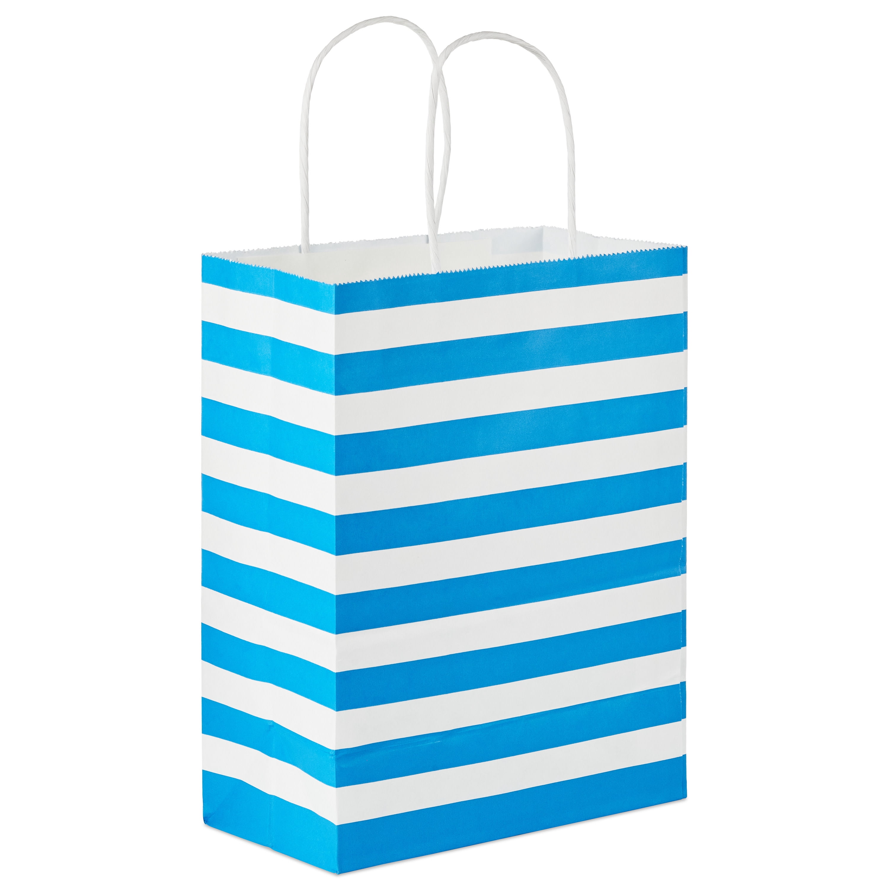 Hallmark Medium Gift Bag (Blue Stripes on White)
