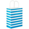 thumbnail image 4 of Hallmark Medium Gift Bag (Blue Stripes on White), 4 of 7