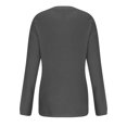 thumbnail image 5 of Lovskoo 2024 Sweaters for Women Trendy V-Neck Long Sleeve Top Solid Pocket Sweater Dark Gray, 5 of 6