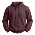 thumbnail image 5 of SEROYE Sweatshirts for Men Solid Hooded Long Sleeve Pullover Lightweight Fall Winter Casual Sport Outdoor Tops (M, Wine), 5 of 10