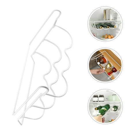 FRCOLOR  Refrigerator Wine Bottle Holder Organize Kitchen Storage Rack Baby