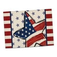 thumbnail image 2 of Boovnll 4th of July Placemats, 12x16" Red Blue Stars Stripe Flag Placemats, Heat-Proof Linen Place Mats for Memorial Day Patriotic Party Kitchen Dining Table Decor, 4th of July Decorations, 2 of 2