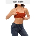 thumbnail image 3 of Sociala Crop Solid Tank Tops With Shelf Cup Camisole For Women, 3 of 5
