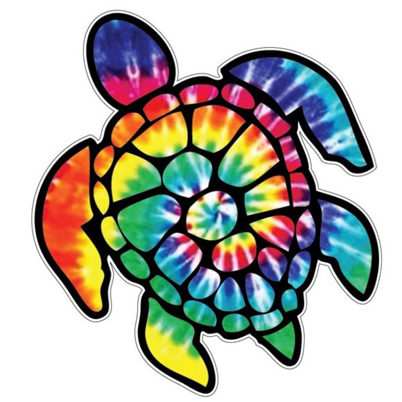 2" Sea Turtles Rastafari Vinyl Sticker