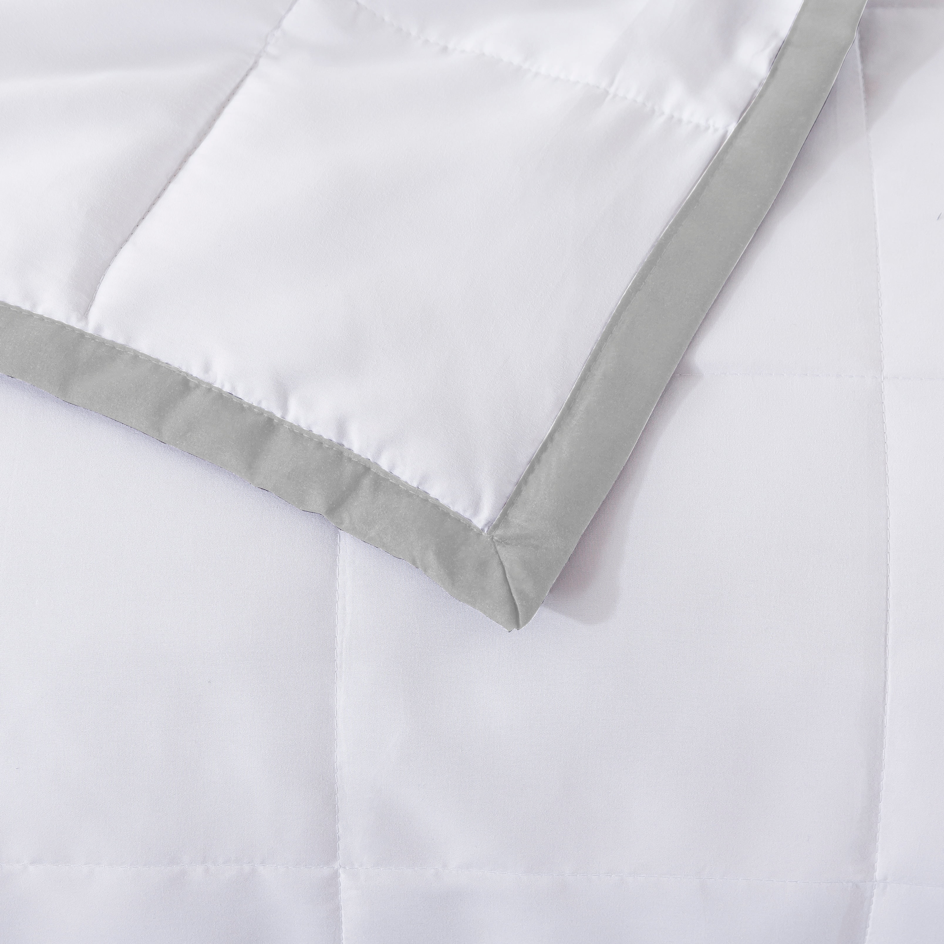 St. James Home Framed Down Alternative Bed Blanket, Glacier Gray, Twin