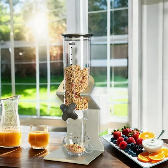 Honey-Can-Do Dried Goods and Snacks Dispenser With Steel Stand, 13-ounces