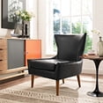 thumbnail image 2 of Modway Keen Faux Leather Accent Chair, Black, 2 of 4