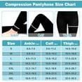 thumbnail image 2 of MARTINE MALL 20-30 mmHg Medical Footless Compression Pantyhose Black 2XL Size Nylon Compression Stockings for Women & Men, 2 of 7