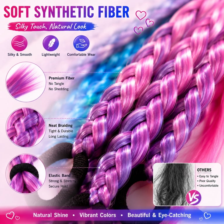 Colorful Synthetic Hair Extensions Set a set 20 100pcs assorted ow colored hair extensions - Temu main image 3