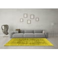thumbnail image 3 of Ahgly Company Machine Washable Indoor Rectangle Abstract Yellow Modern Area Rugs, 7' x 10', 3 of 4