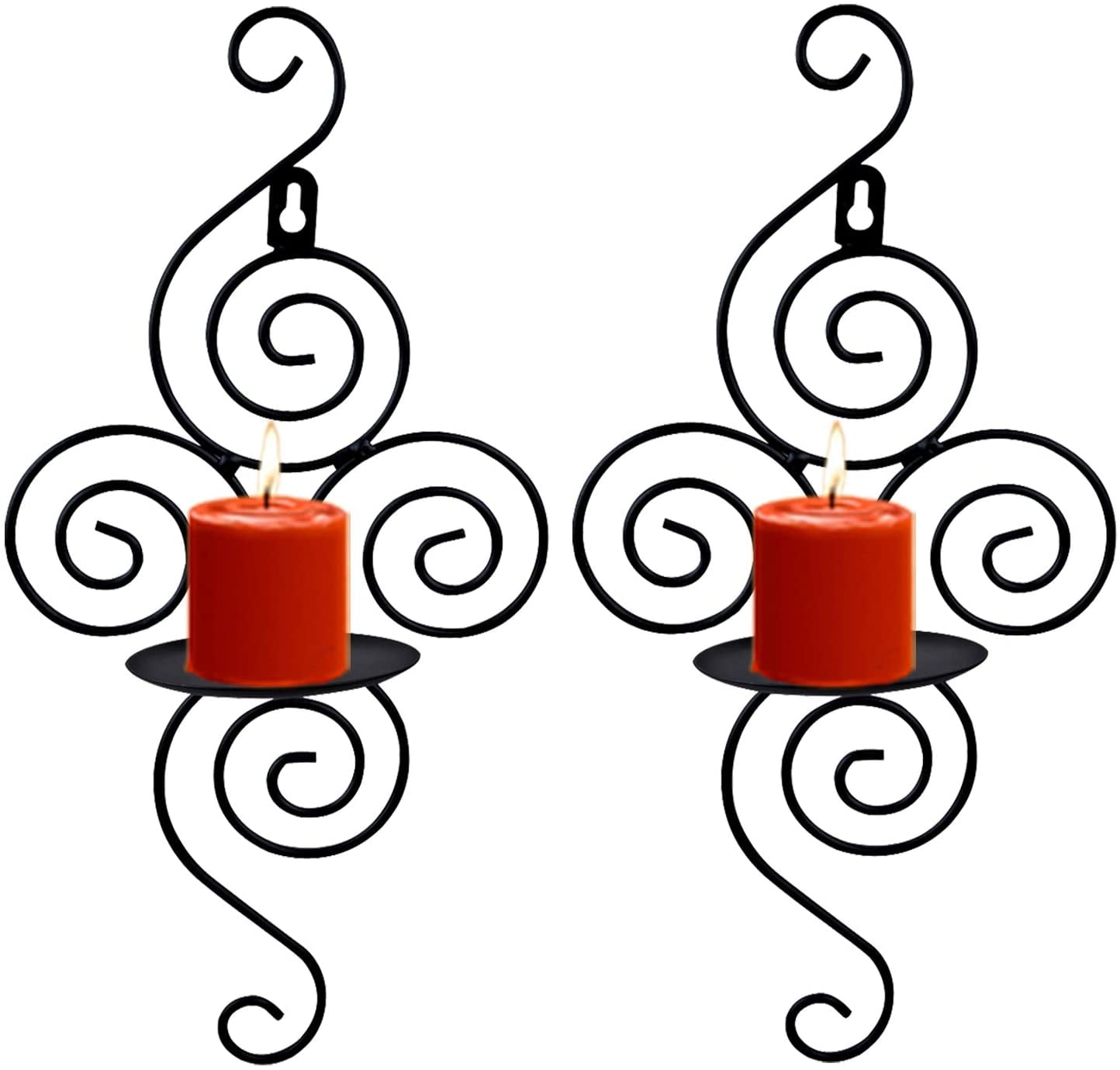 2 pc Candle Holder Wall Hanging Sconce Furnishing Articles Pair Tea Light Candle 