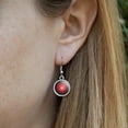 thumbnail image 3 of Justice League Movie Cyborg Logo Novelty Dangling Drop Charm Earrings, 3 of 5