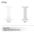 thumbnail image 3 of 3D Acrylic Alphabet Mirror Wall Stickers Letter I Self-Adhesive Art Sticker Decal Silver 2Pcs, 3 of 5