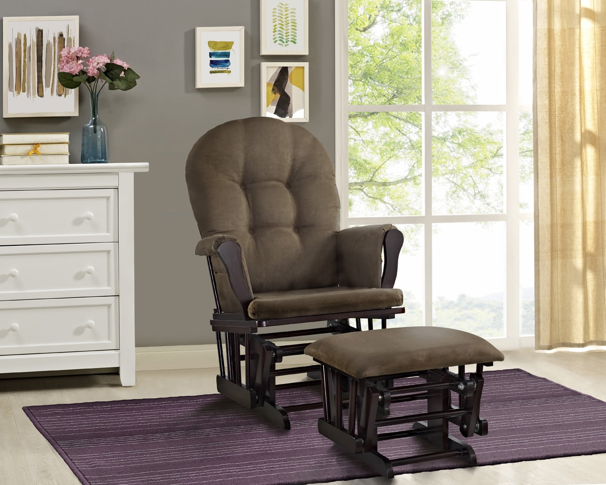 angel line windsor glider and ottoman