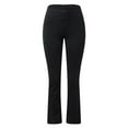 thumbnail image 2 of Aayomet Women plus Size Clothes Work Women Plush For Warmth High Waist Leg Trousers Straight Casual Stretchy Pants Pants,Black XXL, 2 of 5