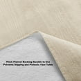thumbnail image 3 of Taupe Moire Wavy Solid 60 x 84 inch Oval Vinyl Dining Tablecloth with Flannel Backing, 3 of 3