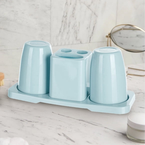 Bathroom Products Two Person Washing Cup Home Washing Appliance Couple's Tooth Cup Three Piece Set Toilet Tooth Holder Toothbrush Holder