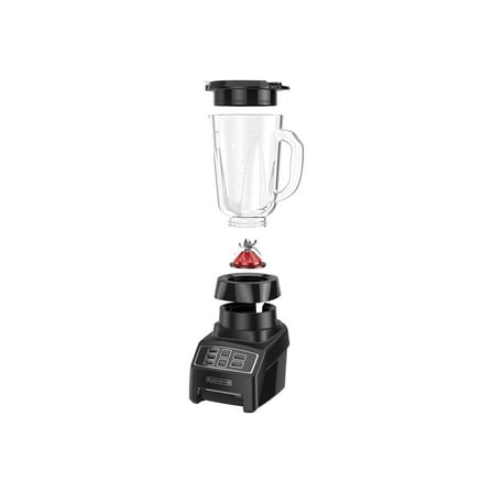 BLACK DECKER PowerCrush 800 W 15 qt 3-Speed Blender, Black/Silver