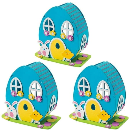 Set of 3 DIY Craft Kits with Easter Bunny & Chick Foam