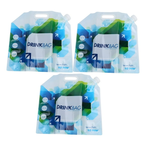YLSHRF Water Carrier Foldable 10L 3Pcs PE Portable Water Container Bag Picnic Barbecue