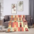 thumbnail image 6 of DouZhe Ultra-Soft Micro Fleece Lightweight Flannel Bed Blanket, Cute Pet Paw Cat Footprint Print Cozy Warm Throw Blankets, 40"x30", 6 of 7