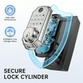 thumbnail image 6 of GPED Fingerprint Door Lock, Keyless Entry Door Lock with APP Control, Smart Locks for Front Door, Deadbolt Lock with 50 User, Auto Lock, IP 66 Waterproof, Easy Installation, Silver, 6 of 7